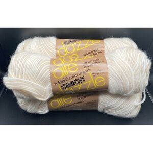 Vintage Caron Dazzle Aire Yarn 4 Skeins 2661 SANDS 4 Ply NEW